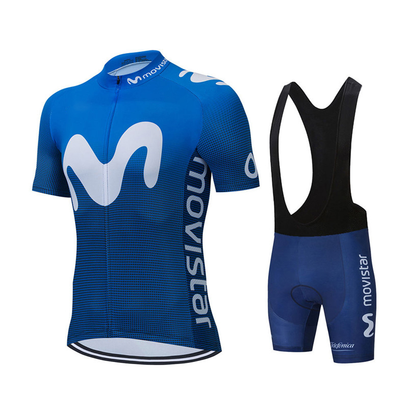 Padded Cycling Shorts - Set Jersey Bersepeda Tim Movistar Musim