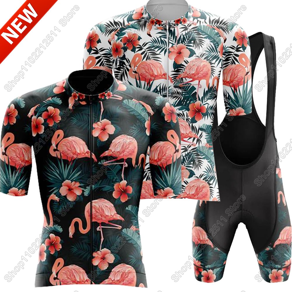 Padded Cycling Shorts - Set Jersey Bersepeda Flamingo 2025 Pakaian