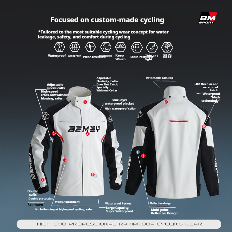Jas Hujan Sepeda Motor untuk P - Cycling Gear Man ulasan dan harga